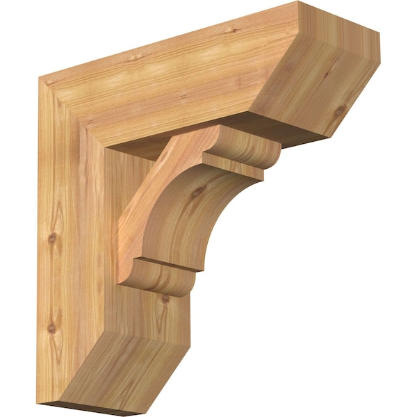 Ekena Millwork Olympic Slat Smooth Bracket w/ Offset Brace, Western Red Cedar, 7 1/2"W x 20"D x 20"H BKT0806X20X20OLY06SWR - main